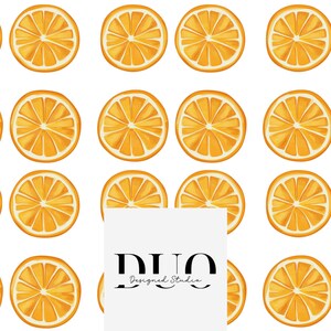 Orange Slices Seamless Pattern, Citrus Fruit Background Pattern, Oranges Seamless Fabric Design, Fruit Digital Paper, Commercial Use