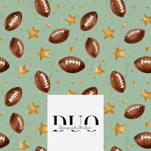 Football Seamless Pattern, Cute Football Seamless Design, Football Seamless Background, Scrapbook Paper, Star Football Digital Wallpaper
