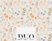 Muted Watercolour Floral Seamless Watercolour Pattern, Floral Repeat Surface Pattern, Flower Fabric Pattern Digital Paper, Commercial Use