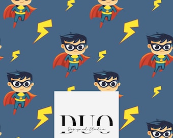 Superhero Boy Flash Seamless Pattern, Superhero Digital Paper, Superhero Background, Superhero Seamless, Commercial Use