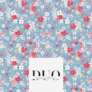 Dainty Ditsy Floral Seamless Pattern, Repeat Surface Pattern, Fabric Pattern Digital Paper Download Commercial Licence Non-Exclusive