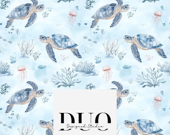 Modèle sans couture de tortues de mer, motif de fond de plage, motif de fond de vie marine, papier de téléchargement numérique, usage commercial