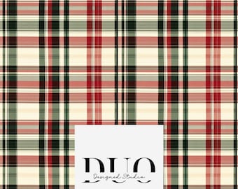 Patrón sin costuras de cuadros escoceses rojos y verdes, patrón de mosaico con repetición de cuadros vichy, papel digital de tela escocesa, uso comercial