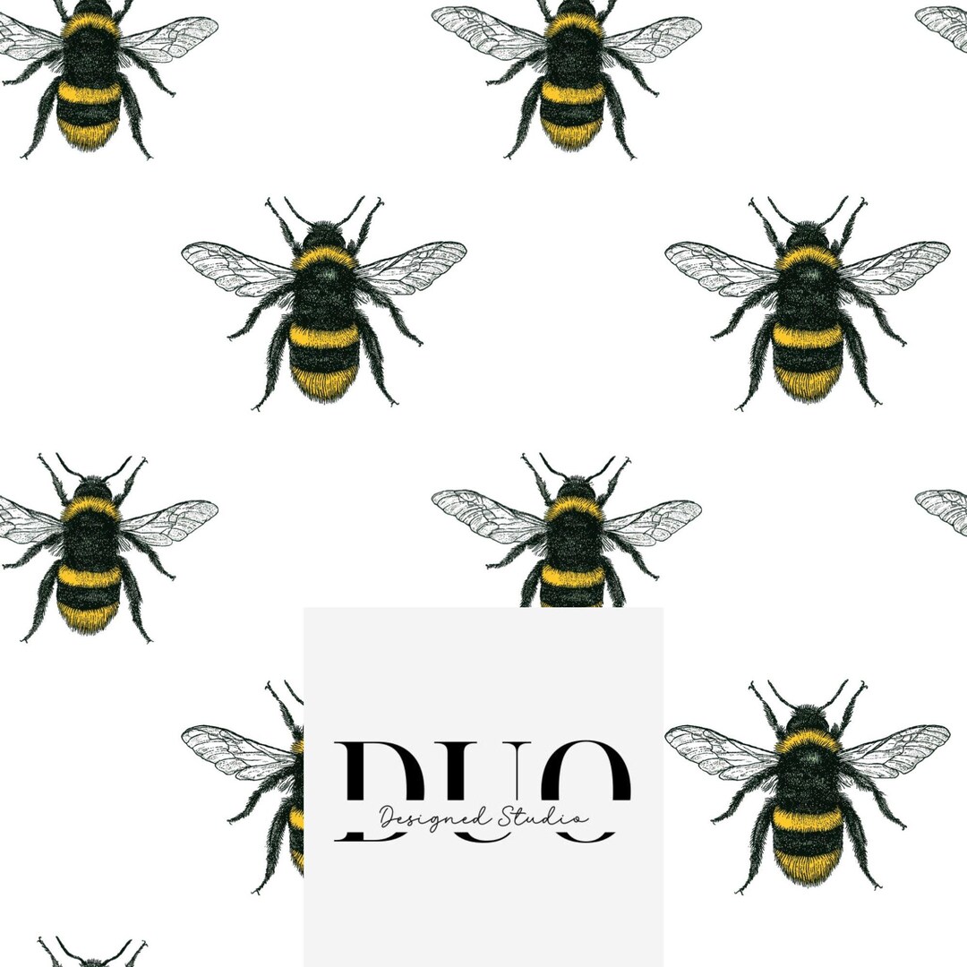Bee Seamless Pattern, Repeat Tile Surface Pattern, Fabric Digital Paper ...
