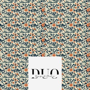 Cream Ditsy Floral Flowers Seamless Pattern, Repeat Surface Pattern, Fabric Pattern Digital Paper Download Commercial Licence Non-Exclusive