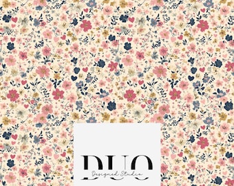 Vintage Ditsy Floral Seamless Pattern, Ditsy Floral Seamless Background, Ditsy Fabric Digital Paper Download, Commercial Use