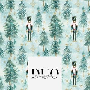 Grün Weihnachten Nussknacker Musterdesign, Nussknacker Weihnachten Hintergrundmuster, Stoff Digital Papier Download, kommerzielle Nutzung