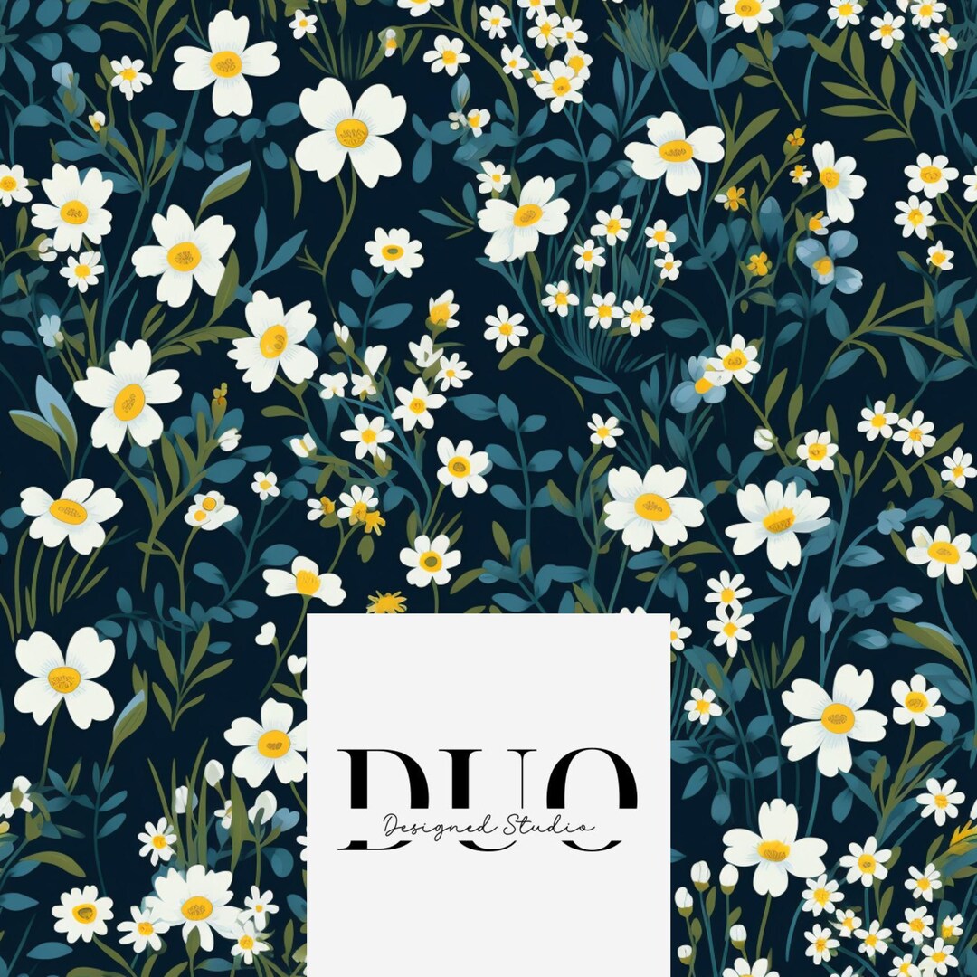 Tiny Ditsy Floral Flowers Seamless Pattern, Repeat Surface Pattern ...
