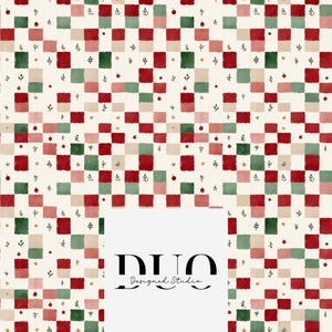 Naadloze kerst gingang patchwork patroon, kerst quilt achtergrond, kerst naadloze patroon, stof digitale papier download