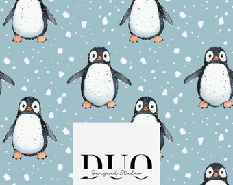 Cute Penguin Seamless Pattern, Watercolour Penguin Pattern, Penguin Digital Paper,  Digital Download, Commercial Licence, Non-Exclusive