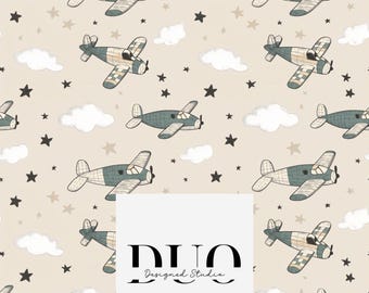 Planes Seamless Pattern, Airplane Digital Paper, Aviation Background, Vintage Airplane Background, Aeroplane Seamless, Commercial Use