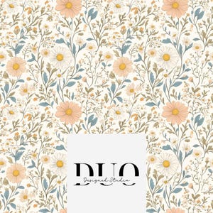 Ditsy Vintage Floral Seamless Pattern, Repeat Surface Pattern, Fabric Pattern Digital Paper Download Commercial Licence Non-Exclusive