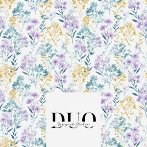 Flower Meadow Seamless Pattern, Summer Floral Pattern, Spring Flowers Background Pattern, Digital Paper Download, Commercial Use