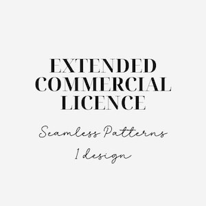EXTENDED COMMERCIAL LICENCE (Single)  - Non-Exclusive Extended Commercial-Use License For One DuoDesignedStudio Seamless Pattern