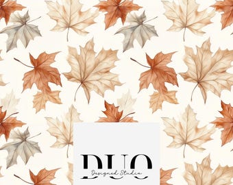 Aquarell Herbst Blätter Musterdesign, Herbst Hintergrundmuster, Herbst Stoff Design, Herbst digitale Papier Download, kommerzielle Nutzung