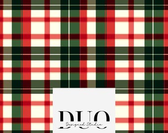 Christmas Check Tartan Gingham Plaid Seamless Pattern, Repeat Tile Surface Pattern, Fabric Digital Paper Download, Commercial Use