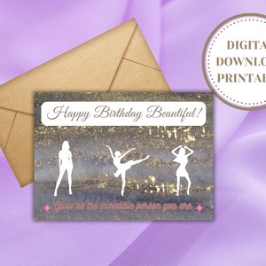 Feliz cumpleaños hermosa tarjeta, tarjeta de mejor amigo, tarjeta imprimible, tarjeta digital