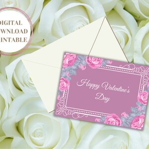 Valentine&#39;s Card, Digital Printable Card, Valentine&#39;s Day, Love Card