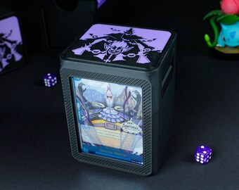 OPTCG - Deckbox (Nero) - Edizione Gecko Moria (Coperchio Nero-Viola)