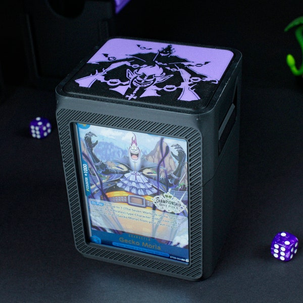 OPTCG - Deckbox (Schwarz) - Gecko Moria Edition (Schwarz-Lila Deckel)