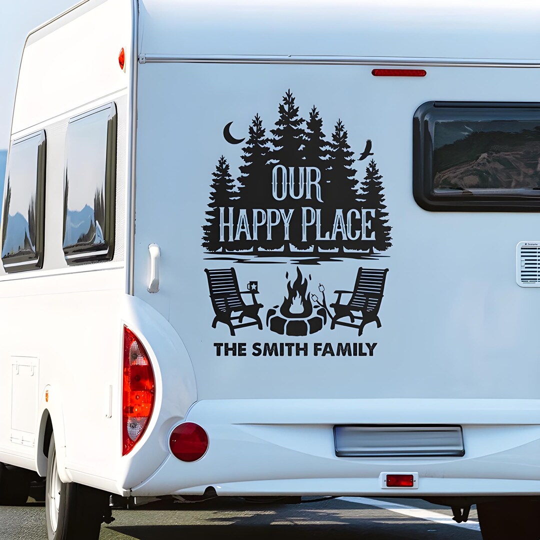 Personalized Rv Tags Custom RV Decal - Personalized Camping Gifts for Campers - Our Happy ...