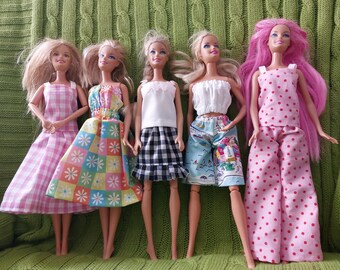 Barbie size clothes bundle all 5 outfits
