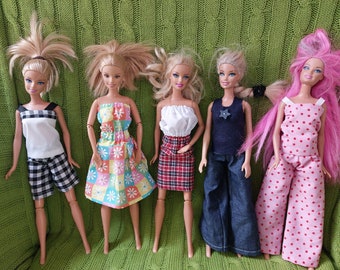 Barbie size dolls clothes 5 outfit bundle .