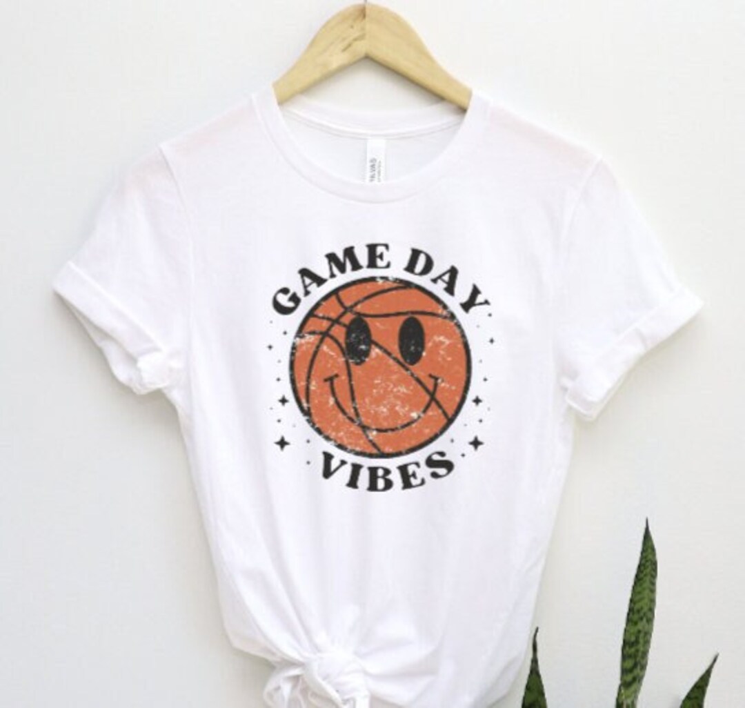 Adult Unisex Basketball Retro Design Tshirt, Game Day Vibes Tshirt