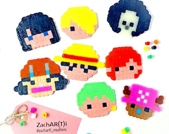 Pirates inspired magnets/pins/keychains/bookmarks made of iron-on beads