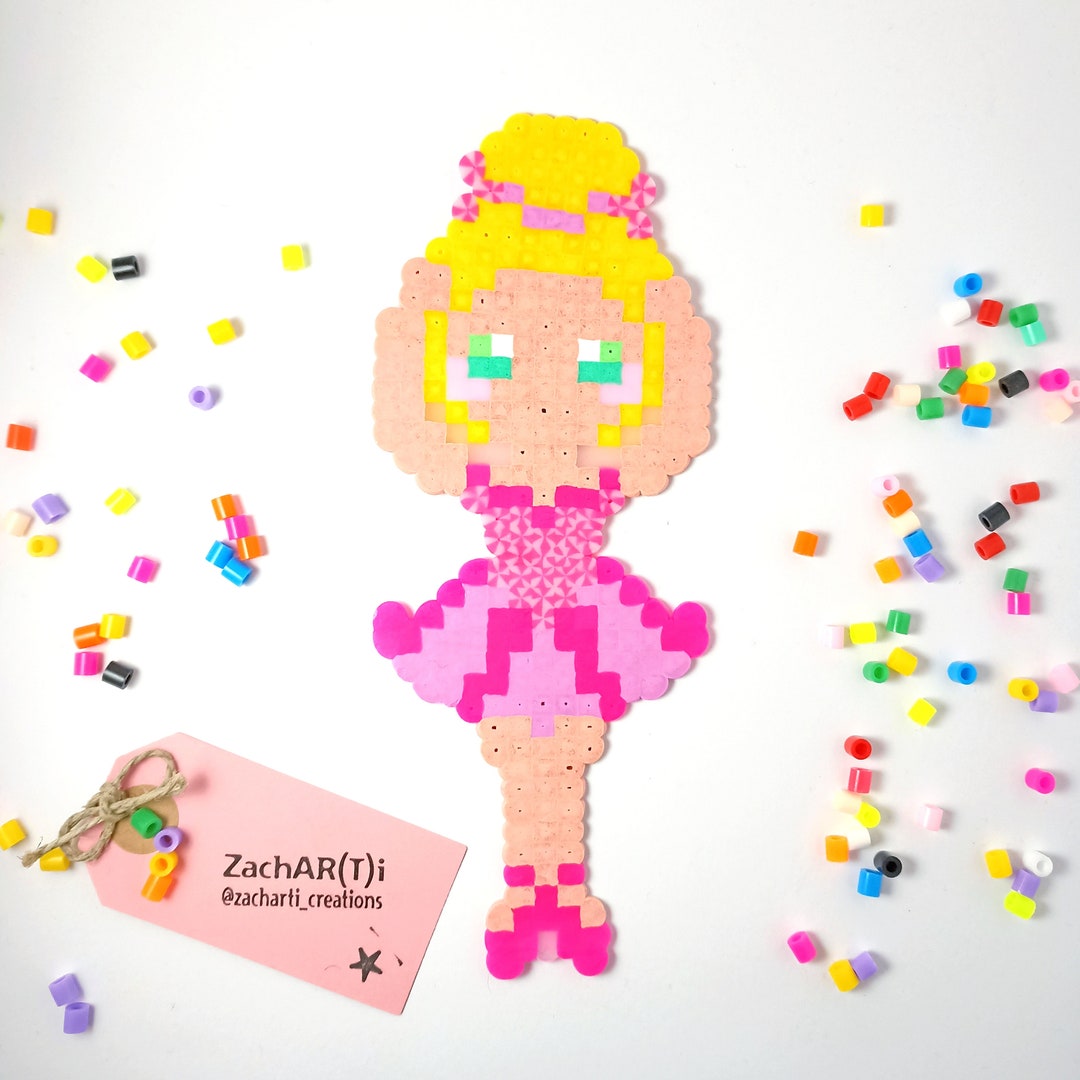 Pixel Handmade Things Handmade Pixel Art Ballerina Hanging Ornament - Etsy