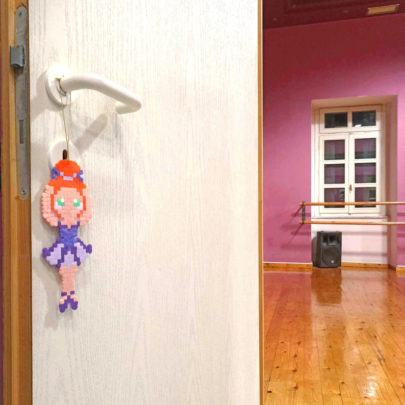 Pixel Handmade Things Handmade Pixel Art Ballerina Hanging Ornament - Etsy