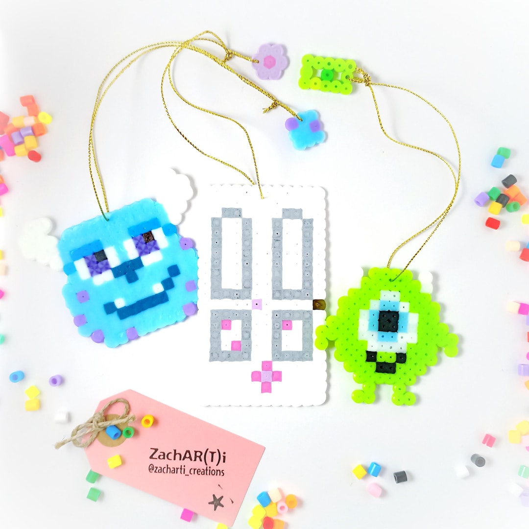 Monsters Inspired Bookmarks Made of Iron-on Beads With Your Monogram on ...