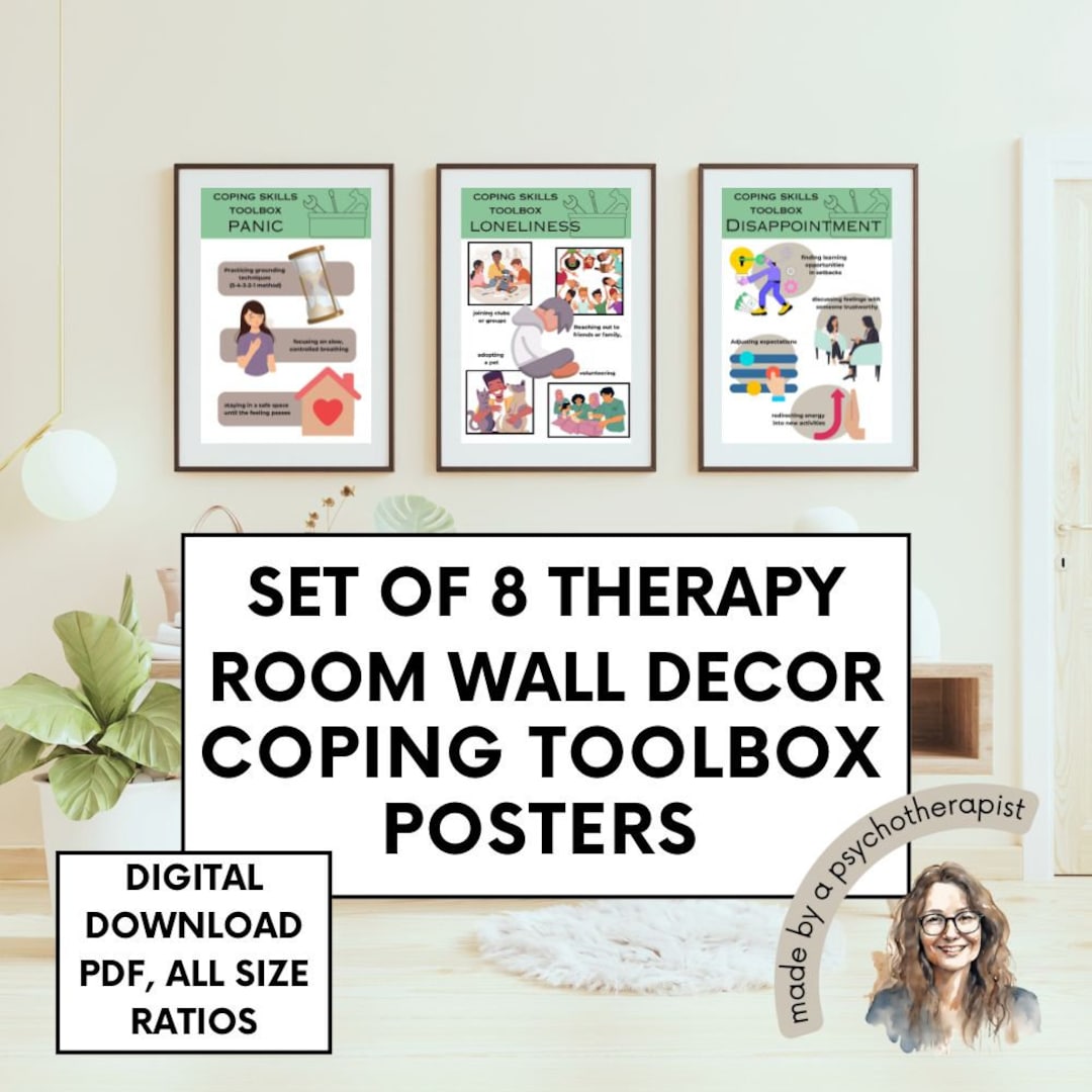Printable Coping Skills Toolbox Posters Set of 8 PDF Mental Health ...
