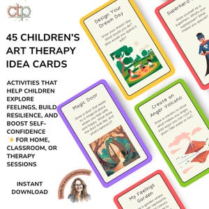 Schede stampabili per l'arteterapia per bambini in formato PDF – Attività creative, educazione ai sentimenti, supporto emotivo, abilità sociali, strumenti di consulenza