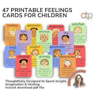 Cartes flash pour enfants avec émotions + expressions faciales. Utilisation en salle de classe et à l'école à la maison. Informations pratiques sur les autistes, fichier PDF