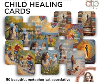 Inner Child Cards; Printable Prompts for Healing & Growth, Reparenting, Trauma Recovery. Printable PDF Deck