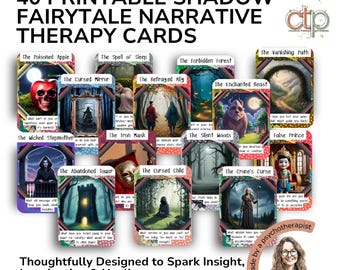 Fairy tale Oracle Deck ; Dark Fairytales - Shadow Work Deck for Journaling (PDF Downloadable Cards