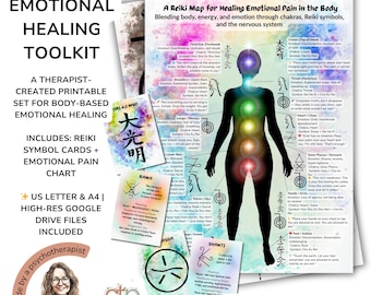 Reiki Symbols Cards: Trauma Processing & Chakra Healing Chart (Digital Download)