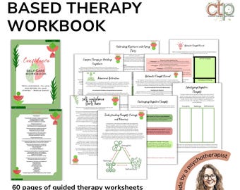 Self-Confidence Tips Therapy Journal: Printable Guided Workbook for Personal Growth & Mental Health