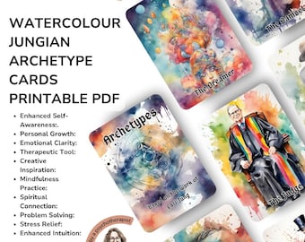 Jungian Archetype Oracle Card Deck: Printable Archetype Cards for Inner Journey & Self-Development