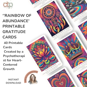 Cartas del Oráculo de la Abundancia / Baraja digital imprimible para manifestación / Kit de herramientas de espiritualidad, afirmación y visualización