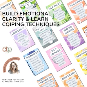 Printable Cards for Mental Health Support, Emotion Regulation ...