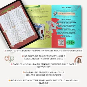 Menopause Worksheets + Ebook - Menopause Manifesto | Wild Woman Gen X Mental Health Journal | Also for Perimenopause & Midlife Wellness