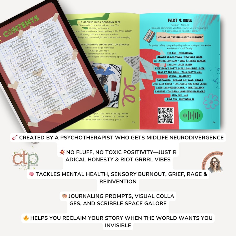 Menopause Worksheets + Ebook - Menopause Manifesto | Wild Woman Gen X Mental Health Journal | Also for Perimenopause & Midlife Wellness