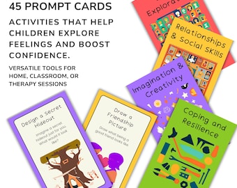 Kids Art Therapy Cards: Creative Emotional Support (Printable PDF)