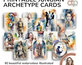 Watercolor Archetype Cards: Jungian Self-Discovery Tool (PDF)