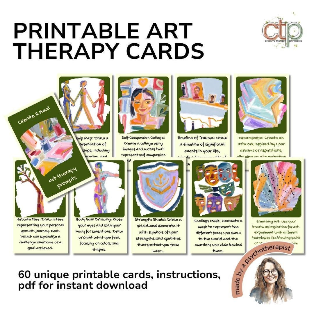 Art Therapy Cards PDF for Emotional Healing & Self-discovery - 60 Printable Worksheets - Etsy art-therapy-cards-pdf-for-emotional-healing-self-discovery-60-printable-worksheets-etsy