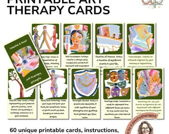 Cartões de Arteterapia em PDF para Cura Emocional e Autodescoberta - 60 Planilhas para Imprimir
