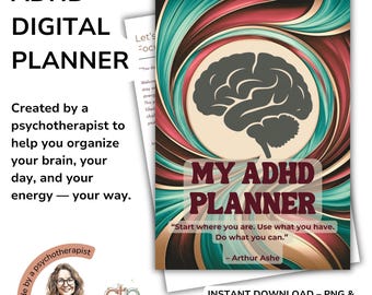 ADHD Daily Planner: Neurodivergent Self-Therapy Journal (Printable PDF)