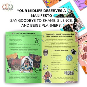 Menopause Worksheets + Ebook - Menopause Manifesto | Wild Woman Gen X Mental Health Journal | Also for Perimenopause & Midlife Wellness